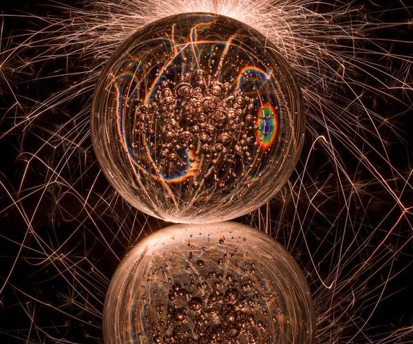 Abstract glowing sphere representing internal energy