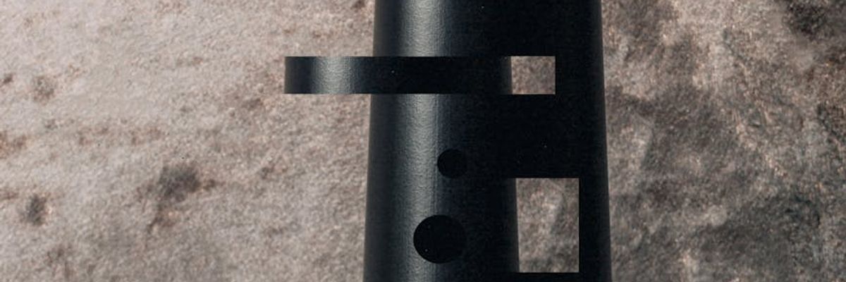 Abstract zen garden shapes on black background